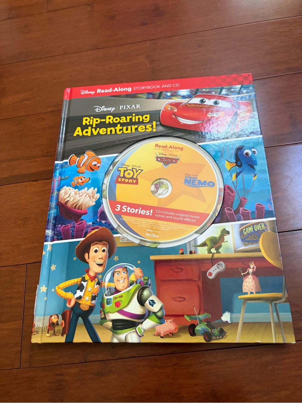 3-In-1 Read-along Storybook and CD Disney-Pixar Rip-Roaring Adven